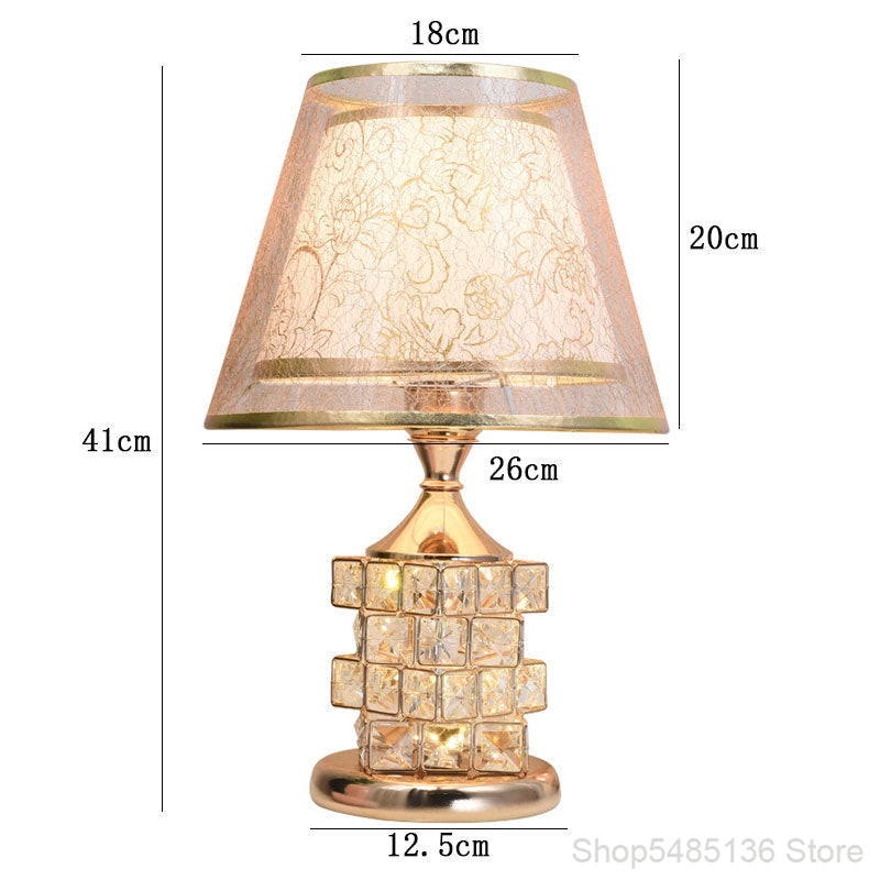 Nordic Crystal Table Lamp Bedroom Bedside Lamp Creative Warm Modern Room Decoration
