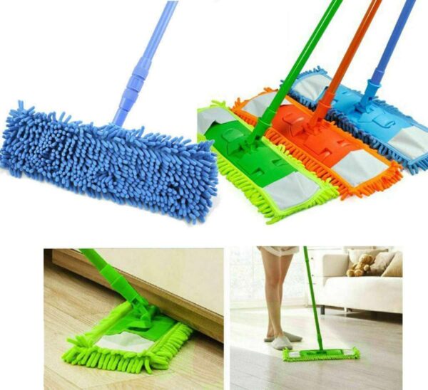 Mop, Floor Cleaner Home Cleaning Supply Flat Mop Microfiber Wet Dust Mop Wet &amp; Dry Mop (Random Colors)