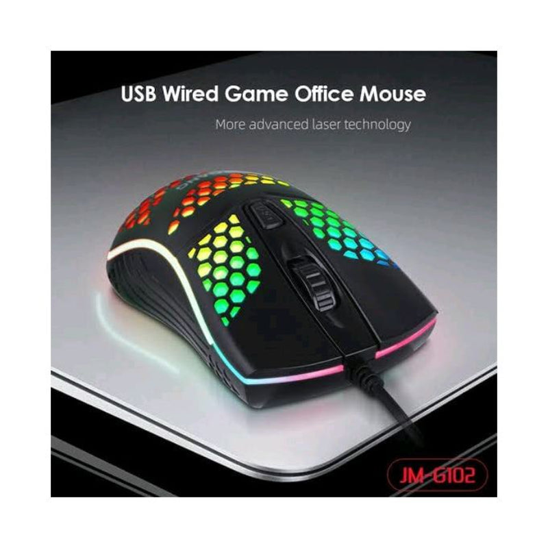 Lightweight Optical S600 Honey Comb Design RGB Gaming Mouse
