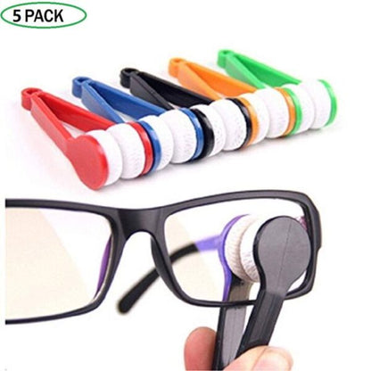 Mini Eyeglass Sunglasses Microfiber Spectacles Cleaner Soft Brush Cleaning Chips Mini Microfiber Glasses Eyeglasses Cleaner Tool (Random Colors)
