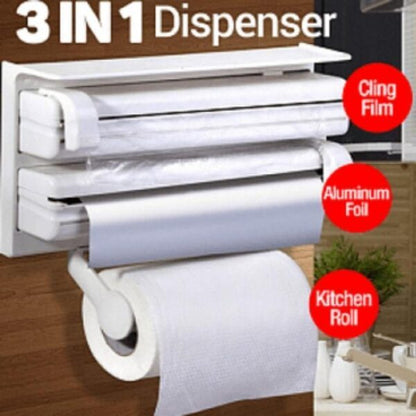Wall Mount Tissue Paper Dispenser - Triple Paper Roll Dispenser Towel Holder