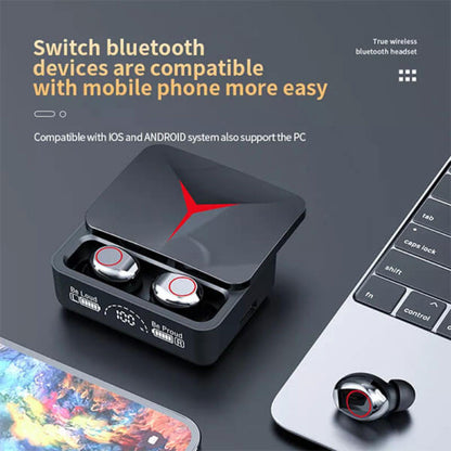 M90 Pro TWS Touch Control Wireless Bluetooth Earbuds With LED Display & Power Bank