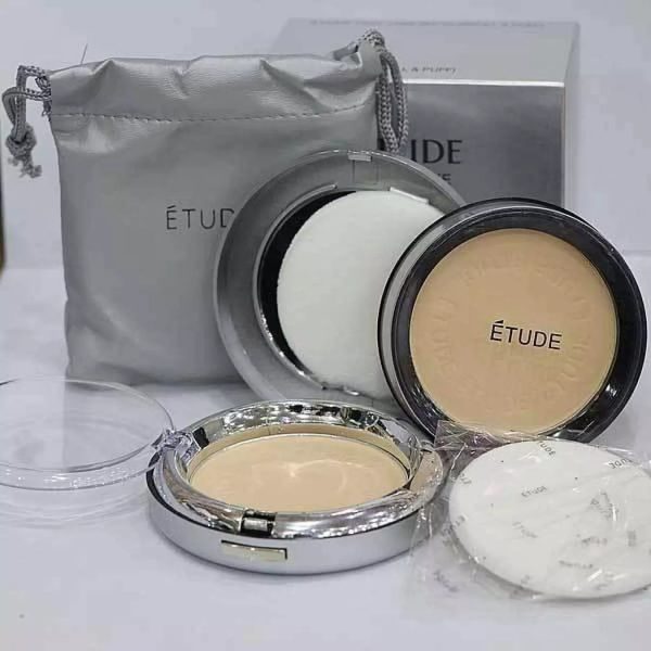 Etude Twin Cake Compact Powder With Puff And Pouch