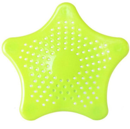 Silicone Rubber Star Fish Five-pointed Creative Star Sink Water Stopper Filter Sea Star Drain Hair Catcher &amp; Stopper Cover Sink Strainer Leakage Filter for Kitchen and Bathroom (Random Color)