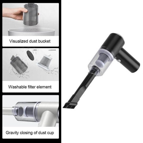 Car Vacuum Cleaner Usb Wireless Household Car Office Use Mini Portable Sweeper Vacuum Ashtray Nail Dust Cleaning Machine (Rechargeable)