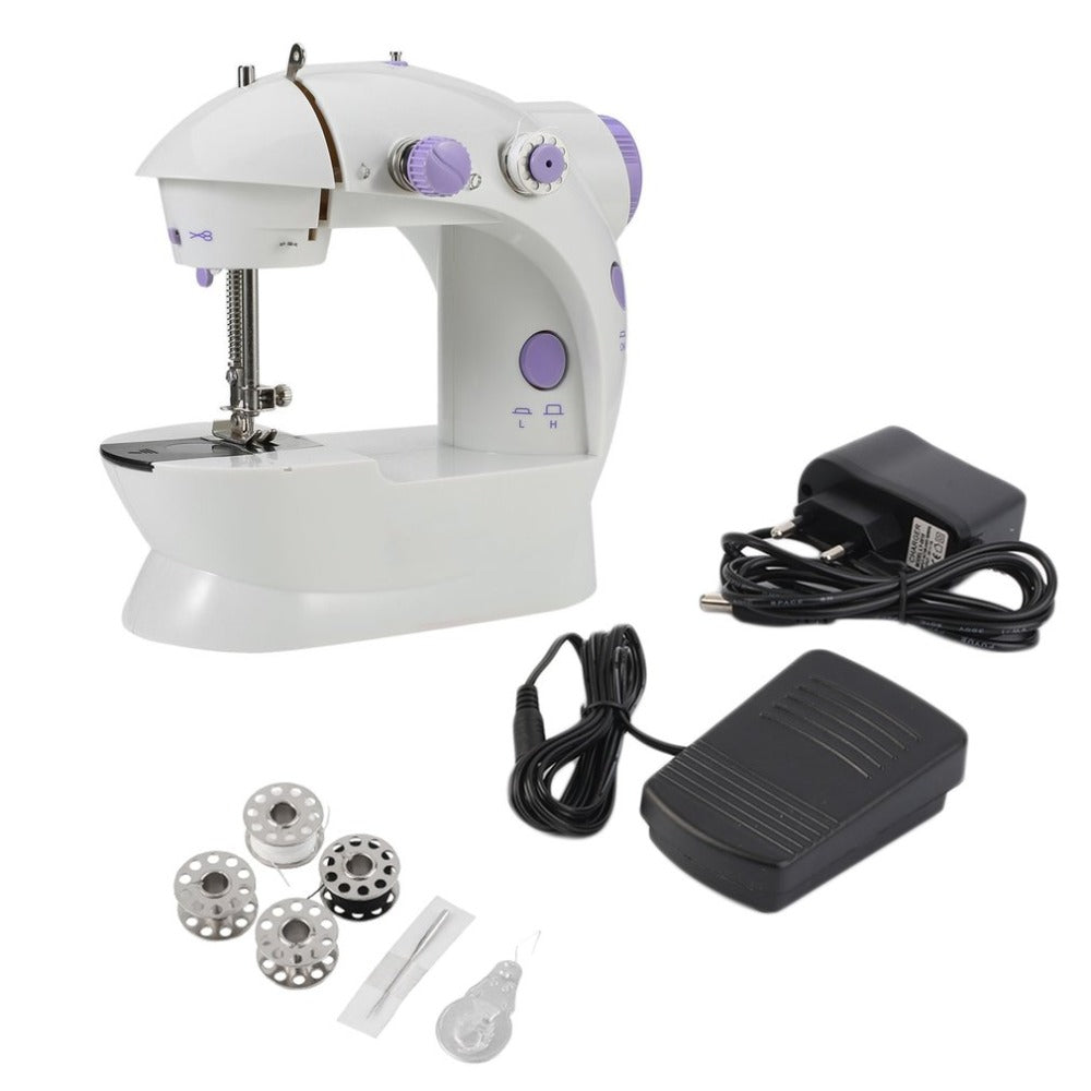Electric Mini Sewing Machine Home Hand Machine Lock Stitch Adjustment With Light Handheld Portable Machine