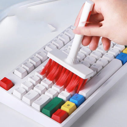 Soft Brush 5 in 1 Multi-Function Cleaning Tools Kit for Keyboard Earphone Cleaner Soft High-Density Brush Set (Random Color)