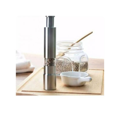 One Handed Operation Thumb Push High Quality Stainless Steel Spice Grinder