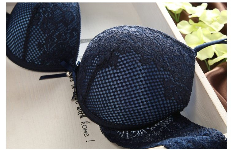 Luxurious Vintage Lace Push Up Bra Set