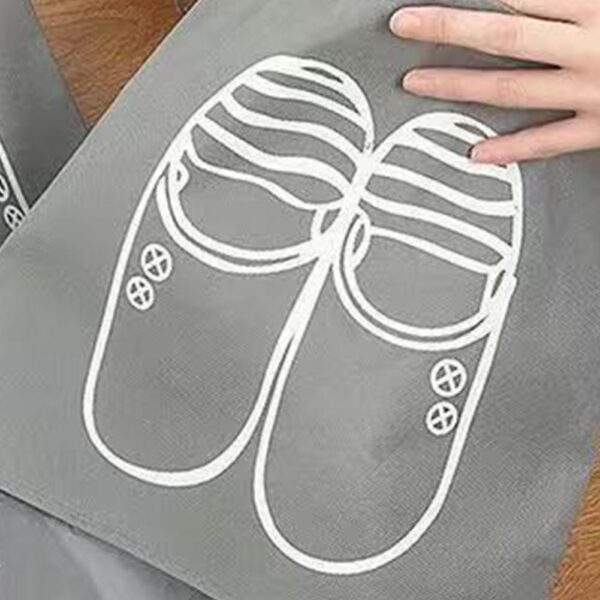 Shoe Storage Bag Dust-proof Waterproof Transparent Non Woven Fabric Shoe Tote Drawstring Packaging Organizer for Travel