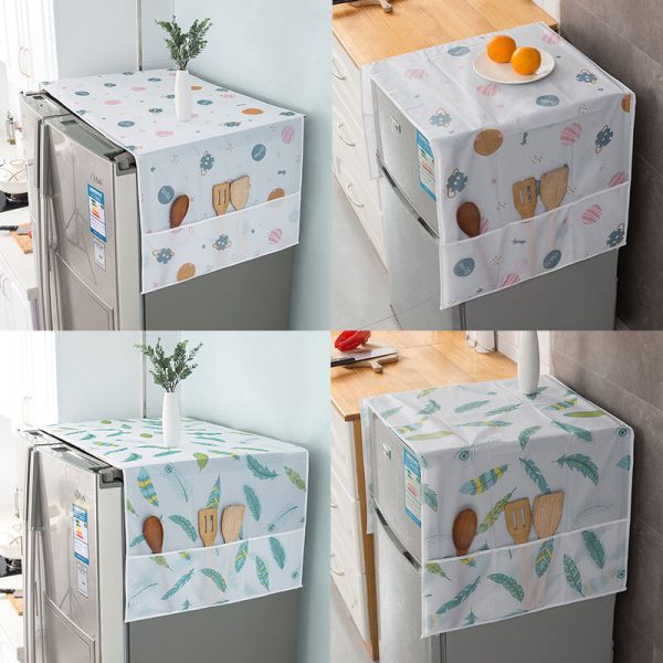 Anti-dust Waterproof Oil-proof Refrigerator Fridge Cover (Random Design)