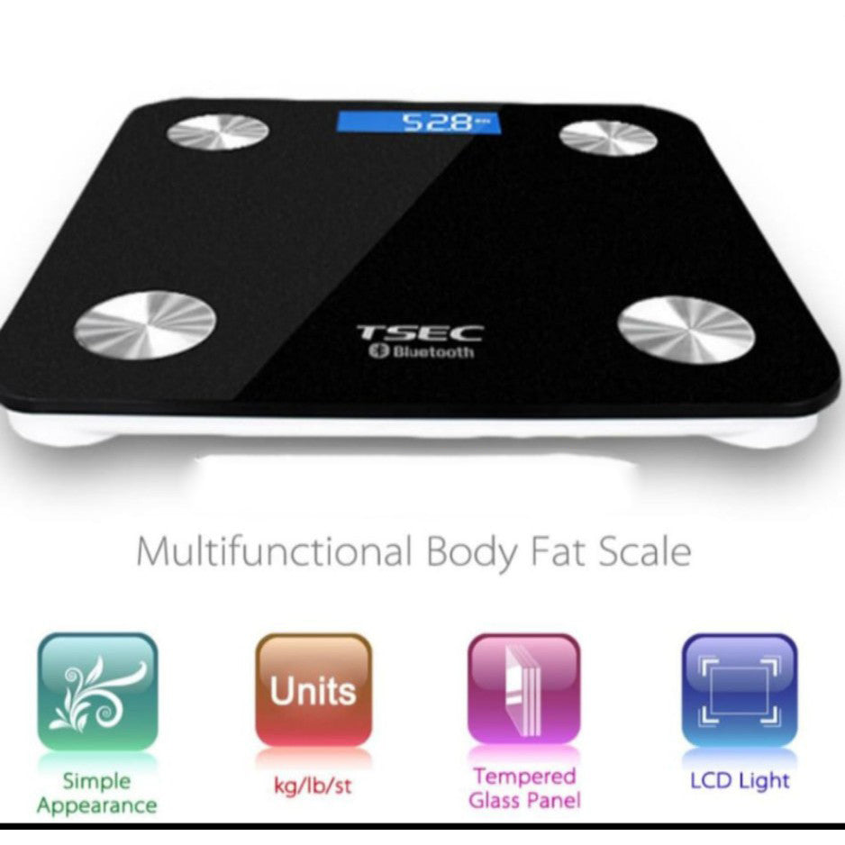 Electron Digital Scale LCD Display Smart Bluetooth BMI Weight Composition Analyzer With Tempered Glass