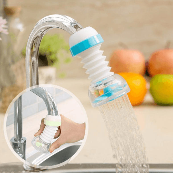 Adjustable Rotating Faucet Anti-splash Water-saving Valve Filter Tap Kitchen Device Head Swivel Spout