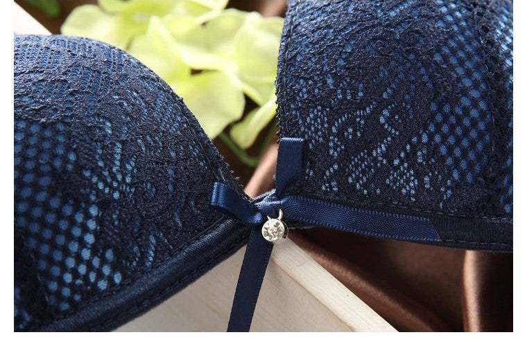 Luxurious Vintage Lace Push Up Bra Set