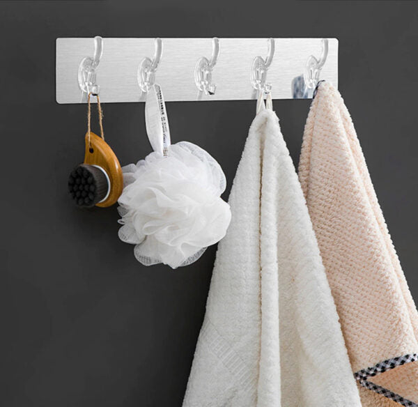 Transparent Wall Hooks Waterproof Oilproof Self Adhesive Hooks Reusable Seamless Hanging Hook For Kitchen Bathroom Office