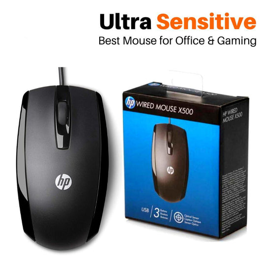 X500 Wired Mouse With Optical Tracking Technology And 3 Programmable Buttons