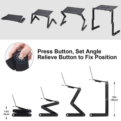 Laptop Stand With Adjustable Folding Ergonomic Design Notebook Desk For Home And Office