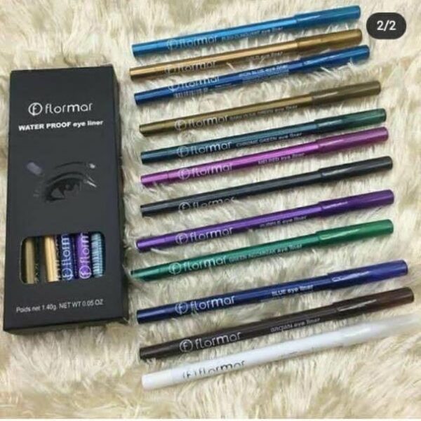 Pack Of 12 New Flormar Glitter Eye And Lip Liner Pencil