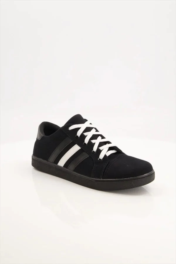 Black Camel Stripes Sneakers