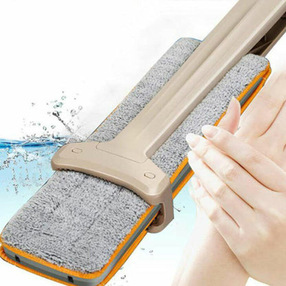 Self Wringing Double Sided Flat Magic Mop Hand Push Sweeper Hard Floor Clean Tool