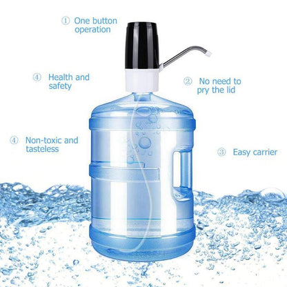 Portable Electric Water Bottle Pump Dispenser USB Charging Gallon Drinking Bottle Switch Pump