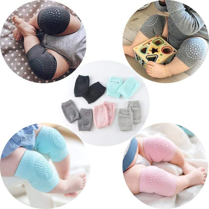Baby Knee Pad for Crawlin Anti-Slip Pad Stretchable Elastic Cotton Soft Comfortable Knee Cap Elbow Safety Protector (Random Colors)