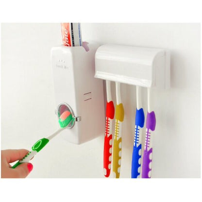 Toothpaste Dispenser Automatic Toothpaste Squeezer &amp; Holder Set