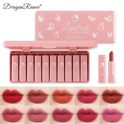 Dragon Ranee Waterproof Lip Gloss 10-pcs