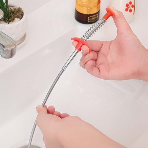Spring Pipe Dredging Tools Snake Drain Cleaner Sticks Clog Remover Cleaning Tools Household for Kitchen Sink