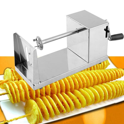 High-Quality Stainless Steel Manual Operation Potato Spiral Cutter Machine