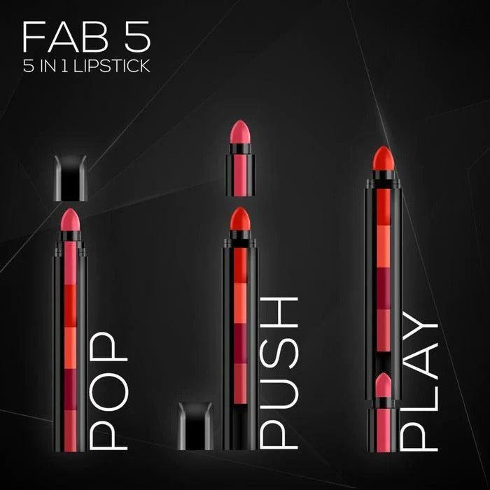 5 In 1 Matte Lipstick (Pack Of 2 – light Dark Shade)
