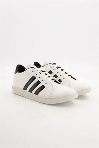 Black Stripe Canvas Sneakers