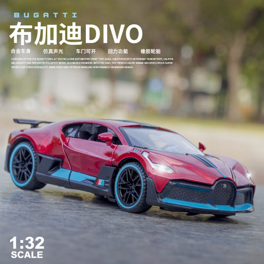 Bugatti Divo Paint New Color Alloy Die-casting Sound and Light Sports Toy Car