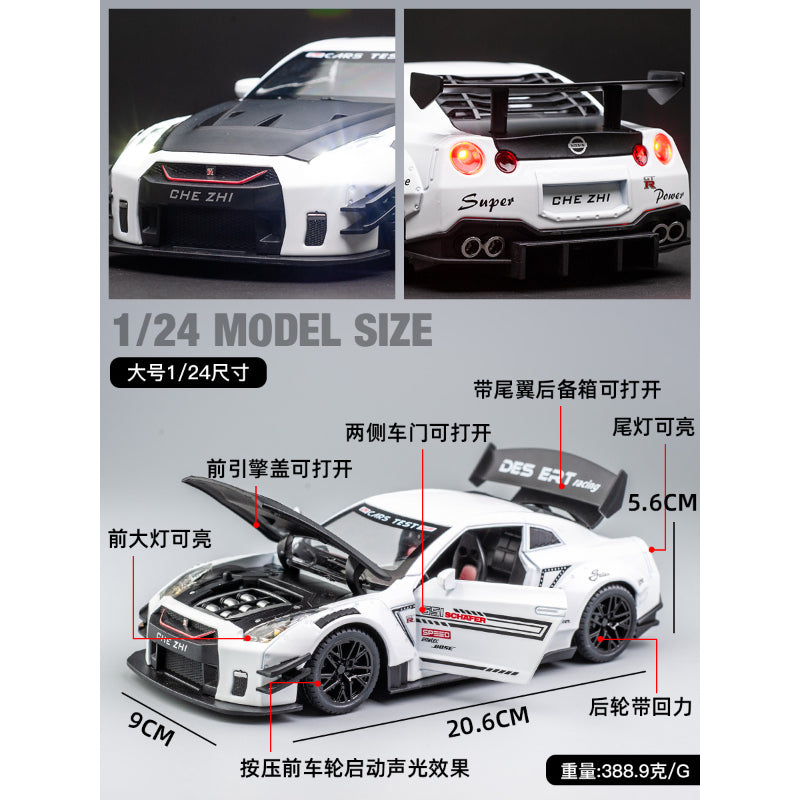 Nissan GTR Sports Alloy Model Simulation Pull Back With Sound And Light Car