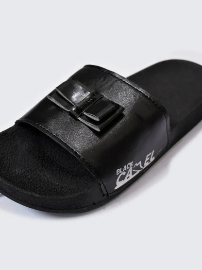 Black Camel Boo Style Slide Slipper