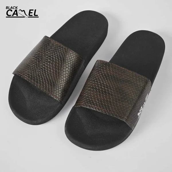 Black Camel Cobra Texture Slipper