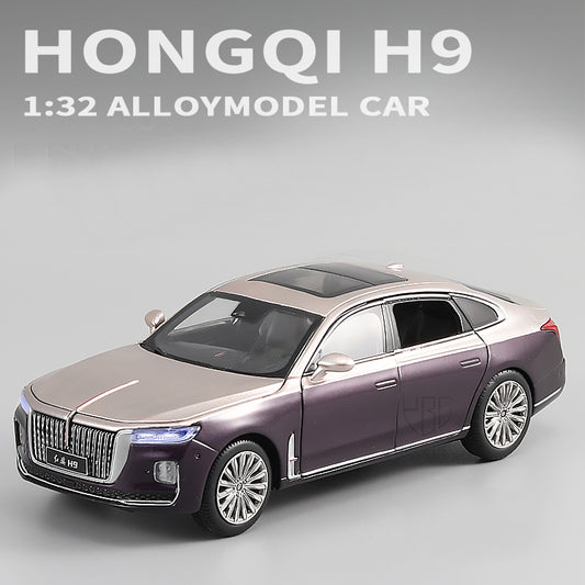 Hong Qi H9 Car Models Metal Alloy Die cast Vehicles Limousine Simulation with Light and Sound
