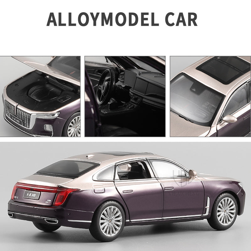 Hong Qi H9 Car Models Metal Alloy Die cast Vehicles Limousine Simulation with Light and Sound