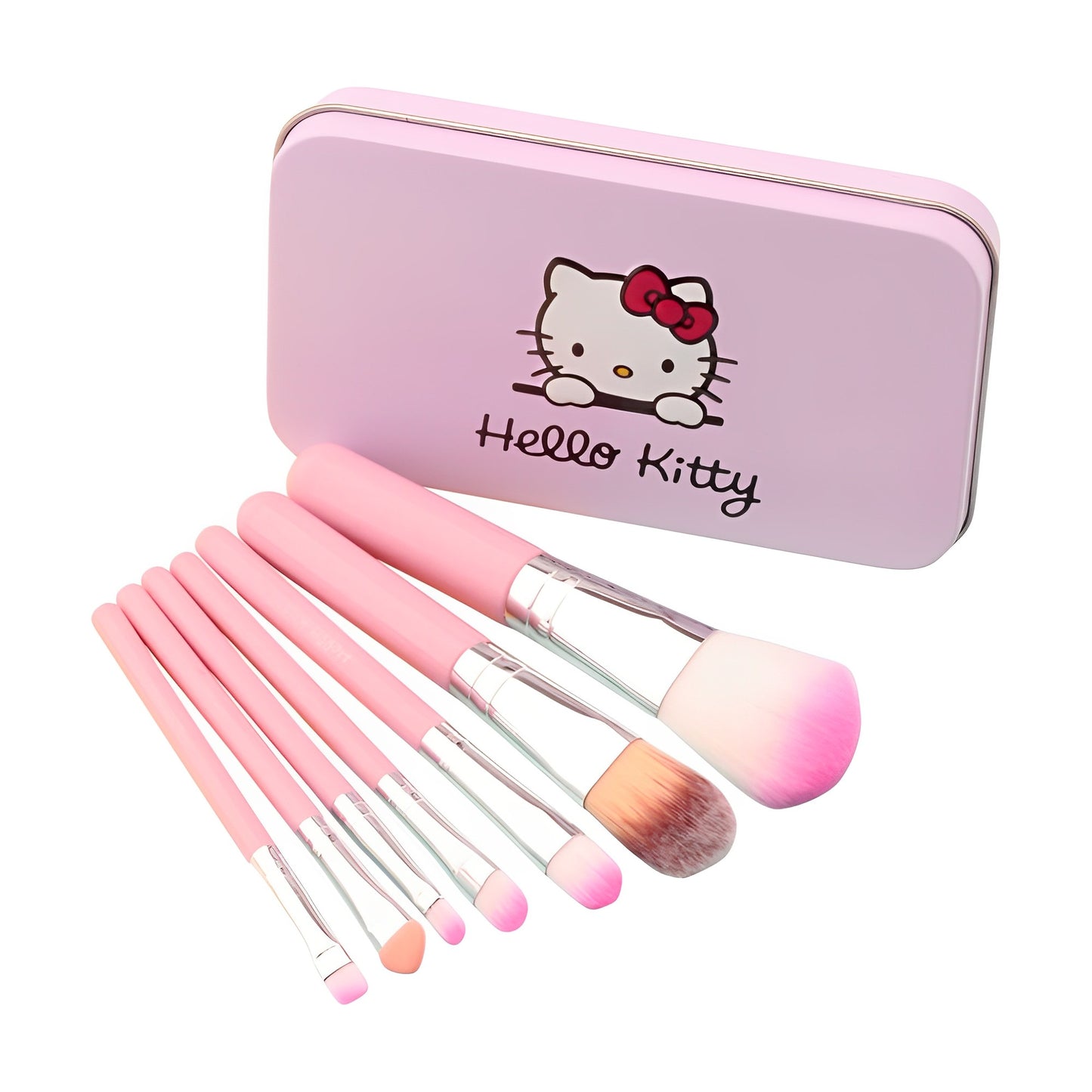 Cute Mini Hello Kitty 7PCS Makeup Brush Kit