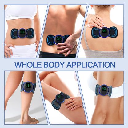 Portable Neck Massager Mini Electric Convenient Intelligent Cervical Massage Sticker Meridian Muscle Relief Pain