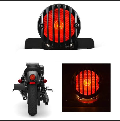 Head light beam round shape tail back light stop running light and Grap-4 piece grill indicator set cafe racer vintage style for 70cc cg125 all bikes universal fitting