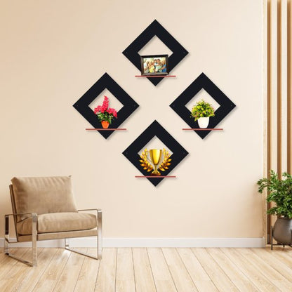 Square Hexa Shelves Art - 4pcs