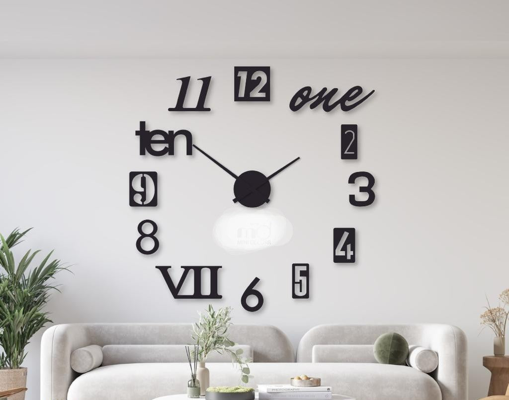 Mix Digit Diy Clock