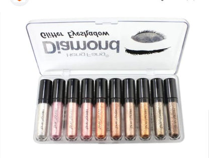 Shine Diamond Glitter Eyeshadow (10 Pcs)