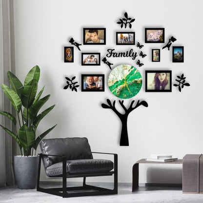 Wooden Wall Family Tree 9 Photos Frame