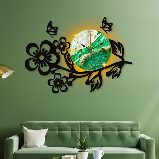 Flower Clock Wall Clock