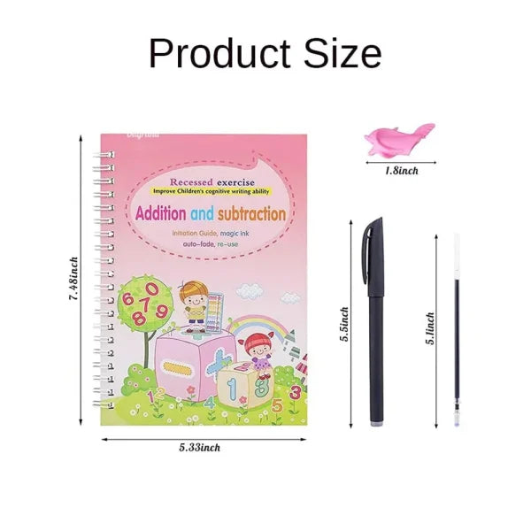 4 Pcs Set Magic Practice Copybook for Kids