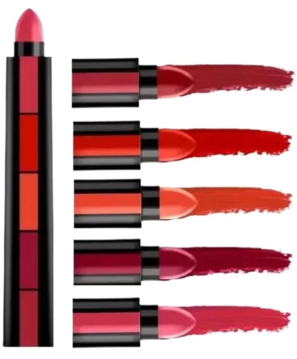 5 In 1 Matte Lipstick (Pack Of 2 – light Dark Shade)