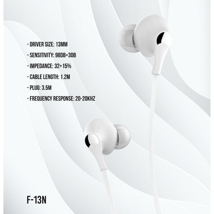 F13N Stereo In-Ear Headphones With Rich Bass And Clear Sound