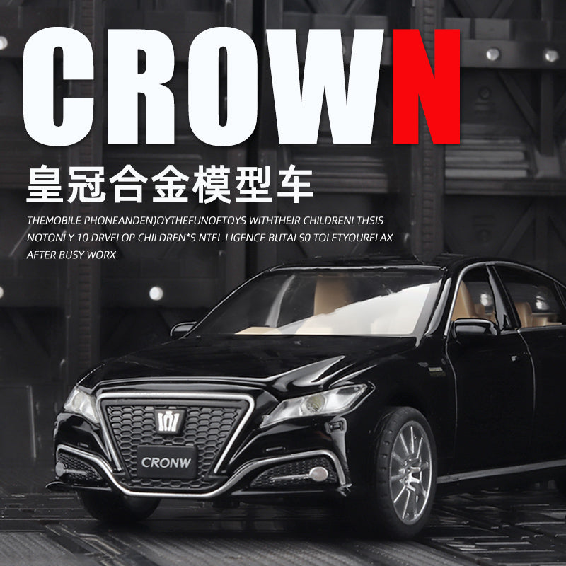 Toyota Crown die Cast model car simulation with sound and light metal pull